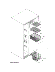 05 - Freezer Shelves parts for Ge Refrigerator GSF25TGTBWW from AppliancePartsPros.com