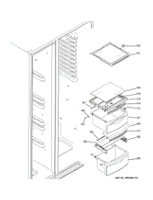 08 - Fresh Food Shelves parts for Ge Refrigerator GSS25KGTBBB from AppliancePartsPros.com