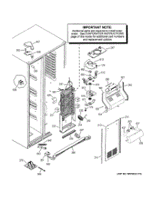 03 - Freezer Section parts for Ge Refrigerator DSS25KGTABB from AppliancePartsPros.com