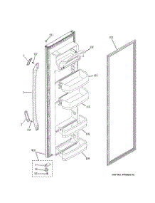 02 - Fresh Food Door parts for Ge Refrigerator MSS25IETAWW from AppliancePartsPros.com