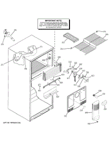 02 - Freezer Section parts for Ge Refrigerator GTH18KBRDRCC from AppliancePartsPros.com