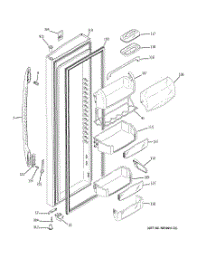 03 - Fresh Food Door parts for Ge Refrigerator PHE25MGTAFBB from AppliancePartsPros.com
