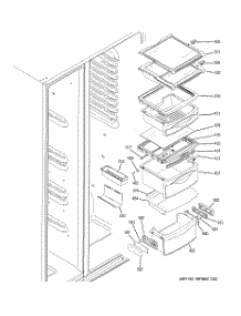 09 - Fresh Food Shelves parts for Ge Refrigerator PHE25MGTAFBB from AppliancePartsPros.com