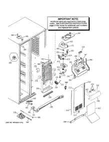 04 - Freezer Section parts for Ge Refrigerator PHE25MGTAFWW from AppliancePartsPros.com