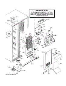 03 - Freezer Section parts for Ge Refrigerator GCE21IETAFWW from AppliancePartsPros.com