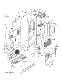 02 - Cabinet parts for Ge Refrigerator SDL20KCSBBS from AppliancePartsPros.com