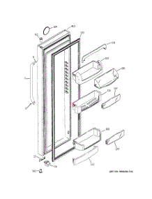 02 - Fresh Food Door parts for Ge Refrigerator GCE21YETAFSS from AppliancePartsPros.com