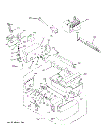 06 - Ice Maker & Dispenser parts for Ge Refrigerator GIE21YETAFBB from AppliancePartsPros.com