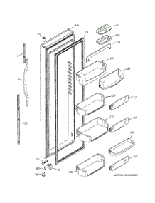 02 - Fresh Food Door parts for Ge Refrigerator GCU23MITAFBB from AppliancePartsPros.com