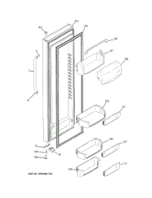 02 - Fresh Food Door parts for Ge Refrigerator GCE23YETAFSS from AppliancePartsPros.com