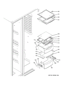 08 - Fresh Food Shelves parts for Ge Refrigerator GIE21YETAFKB from AppliancePartsPros.com