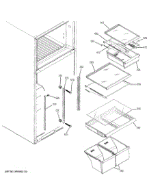 05 - Fresh Food Shelves parts for Ge Refrigerator GTS18JBPVRBB from AppliancePartsPros.com