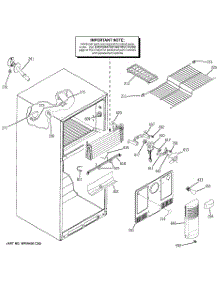 02 - Freezer Section parts for Ge Refrigerator GTS18KBPVRBB from AppliancePartsPros.com