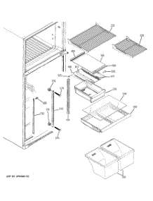 05 - Fresh Food Shelves parts for Ge Refrigerator GTS18DCPVRBB from AppliancePartsPros.com
