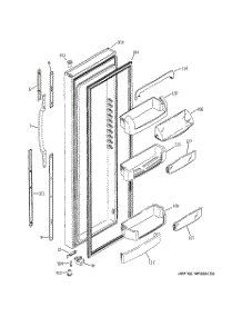 02 - Fresh Food Door parts for Ge Refrigerator GCE21YETAFBB from AppliancePartsPros.com