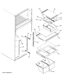 05 - Fresh Food Shelves parts for Ge Refrigerator STS18ZCPVRWW from AppliancePartsPros.com