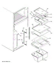 05 - Fresh Food Shelves parts for Ge Refrigerator GTH18JBRKRWW from AppliancePartsPros.com