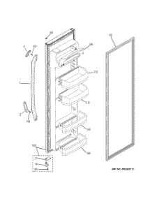 02 - Fresh Food Door parts for Ge Refrigerator GSS20IETAWW from AppliancePartsPros.com