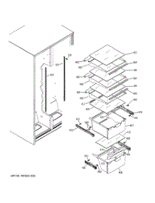 07 - Fresh Food Shelves parts for Ge Refrigerator GSS20IETAWW from AppliancePartsPros.com