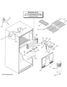 02 - Freezer Section parts for Ge Refrigerator GTH18DBRKLWW from AppliancePartsPros.com