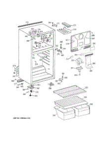02 - Cabinet parts for Ge Refrigerator GTE16BBSKRWW from AppliancePartsPros.com
