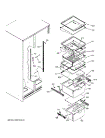 07 - Fresh Food Shelves parts for Ge Refrigerator SSH25KFTAWW from AppliancePartsPros.com
