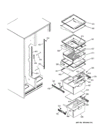 07 - Fresh Food Shelves parts for Ge Refrigerator BSS25JSTASS from AppliancePartsPros.com