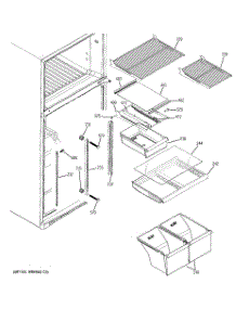 05 - Fresh Food Shelves parts for Ge Refrigerator GTS18DBPJLCC from AppliancePartsPros.com