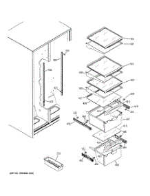 07 - Fresh Food Shelves parts for Ge Refrigerator GSE25KETAFWW from AppliancePartsPros.com