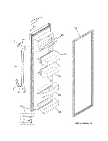 02 - Fresh Food Door parts for Ge Refrigerator GSS20IBTAWW from AppliancePartsPros.com