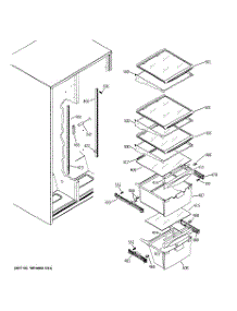 07 - Fresh Food Shelves parts for Ge Refrigerator GSS25JETAWW from AppliancePartsPros.com