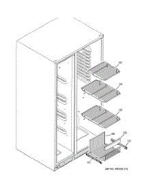 05 - Freezer Shelves parts for Ge Refrigerator GSS25KGTABB from AppliancePartsPros.com