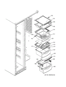 08 - Fresh Food Shelves parts for Ge Refrigerator GSS25KGTABB from AppliancePartsPros.com