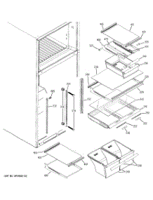 05 - Fresh Food Shelves parts for Ge Refrigerator DTH18ZBSVRWW from AppliancePartsPros.com