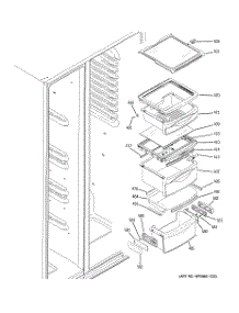 08 - Fresh Food Shelves parts for Ge Refrigerator GSC22QGTABB from AppliancePartsPros.com