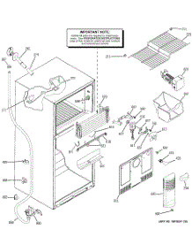 02 - Freezer Section parts for Ge Refrigerator GTS18WCPURWW from AppliancePartsPros.com