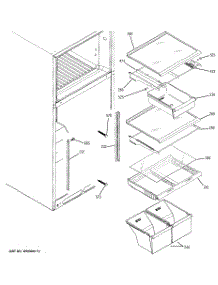 05 - Fresh Food Shelves parts for Ge Refrigerator DTL18ICSURBS from AppliancePartsPros.com