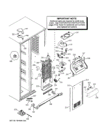 03 - Freezer Section parts for Ge Refrigerator GSS25TSTASS from AppliancePartsPros.com