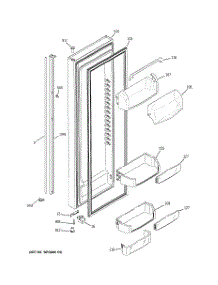02 - Fresh Food Door parts for Ge Refrigerator GCL22QGTASV from AppliancePartsPros.com