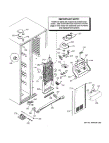 03 - Freezer Section parts for Ge Refrigerator GCL22QGTASV from AppliancePartsPros.com