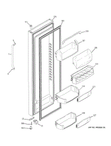 02 - Fresh Food Door parts for Ge Refrigerator GSS25KSTASS from AppliancePartsPros.com
