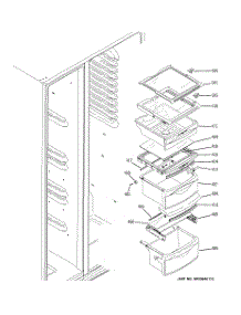 08 - Fresh Food Shelves parts for Ge Refrigerator GSS25KSTASS from AppliancePartsPros.com