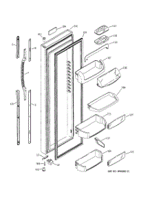 02 - Fresh Food Door parts for Ge Refrigerator GSK25LCSACCC from AppliancePartsPros.com