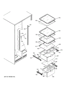 07 - Fresh Food Shelves parts for Ge Refrigerator GSL25IFRJBS from AppliancePartsPros.com