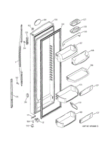 03 - Fresh Food Door parts for Ge Refrigerator PSG25SGMFCBS from AppliancePartsPros.com