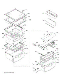 09 - Fresh Food Shelves parts for Ge Refrigerator PSG25SGMFCBS from AppliancePartsPros.com