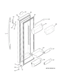 03 - Fresh Food Door parts for Ge Refrigerator DSS25MGSCBB from AppliancePartsPros.com