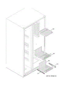 05 - Freezer Shelves parts for Ge Refrigerator GSS23WSSASS from AppliancePartsPros.com