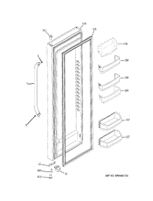02 - Fresh Food Door parts for Ge Refrigerator GSS25QSSASS from AppliancePartsPros.com