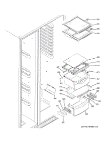 08 - Fresh Food Shelves parts for Ge Refrigerator PCG23YESBFBB from AppliancePartsPros.com